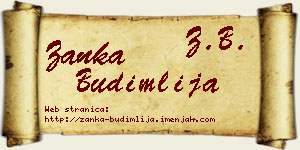 Žanka Budimlija vizit kartica